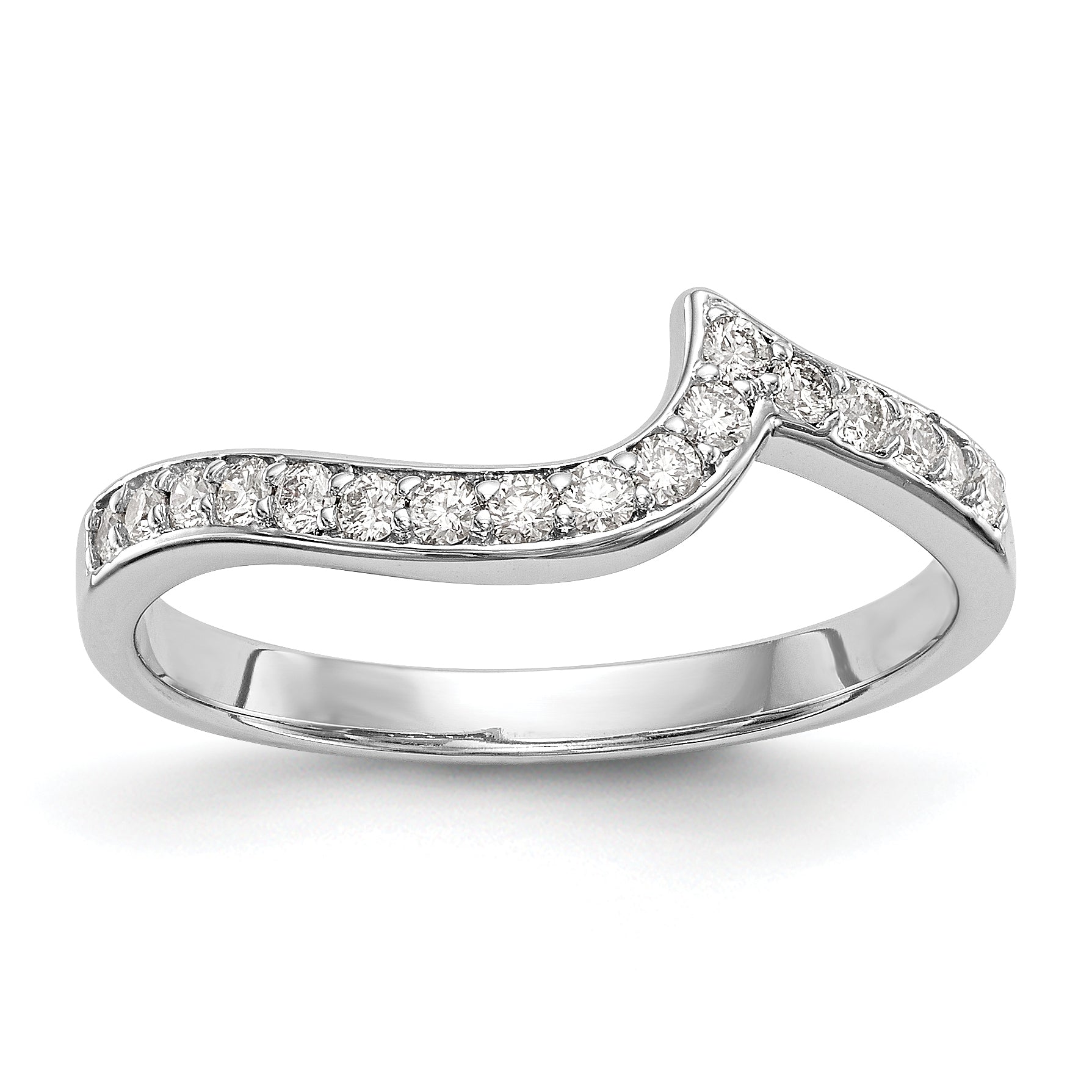 14k White Gold 1/5 Ct. Lab Grown Diamond VS/SI+ G+ Wedding Band Ring