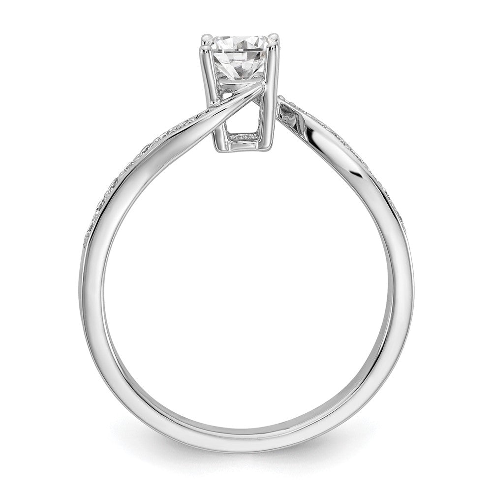 14k White Gold 5/8 Ct. Lab Grown Diamond VS/SI Complete By-Pass Engagement Ring