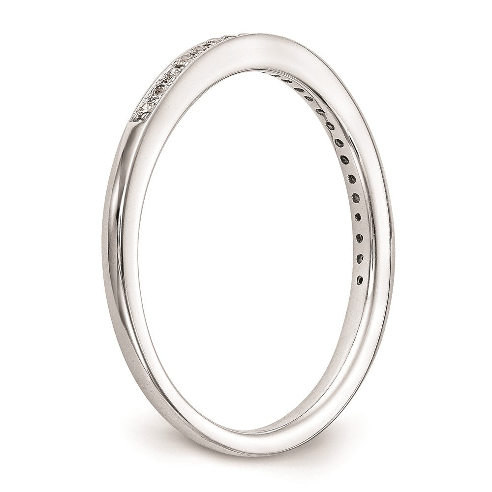 14k White Gold Real Diamond Set of 2 Wedding Bands