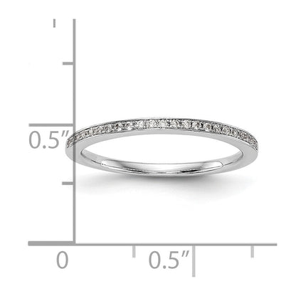 14k White Gold Real Diamond Set of 2 Wedding Bands