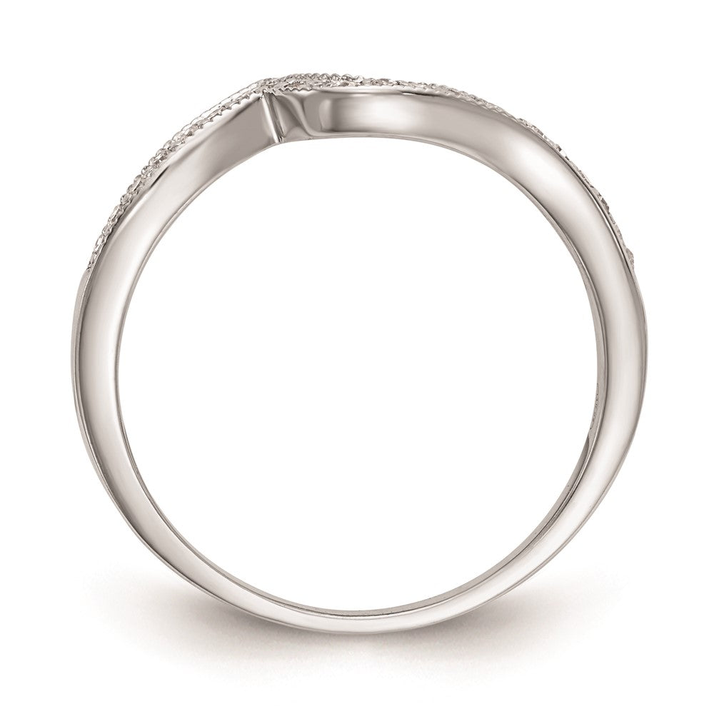 14k White Gold Real Diamond Wedding Band