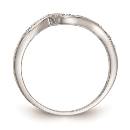 14k White Gold Real Diamond Wedding Band