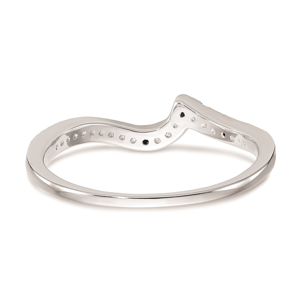 14k White Gold Real Diamond Wedding Band