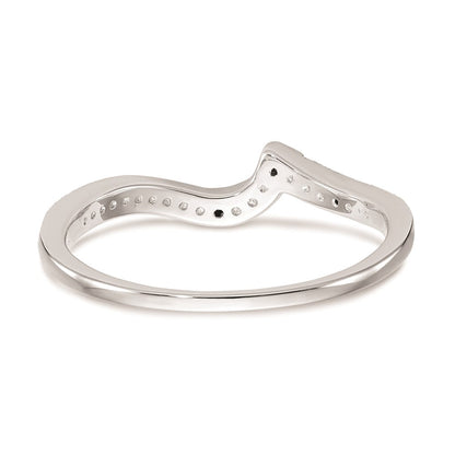 14k White Gold Real Diamond Wedding Band