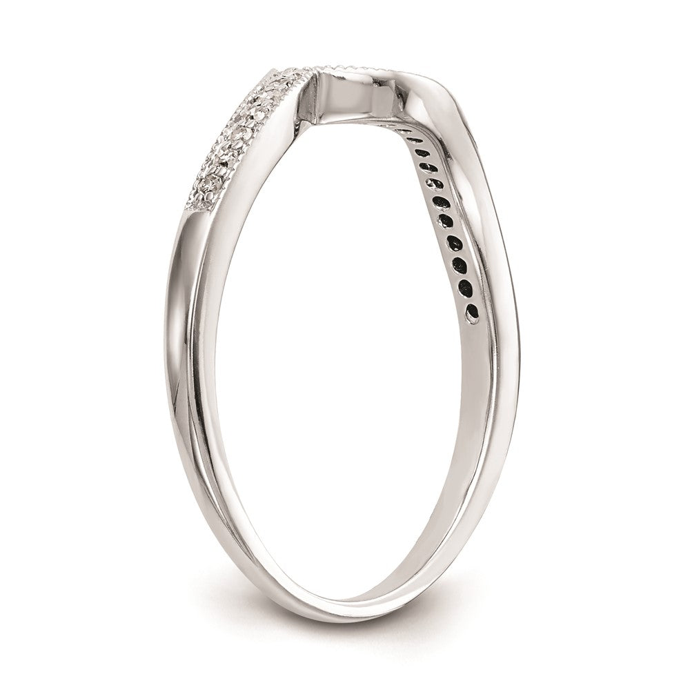 14k White Gold Real Diamond Wedding Band