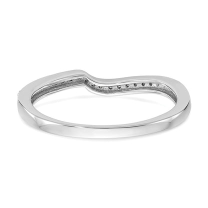 10k White Gold 1/10 Ct. Lab Grown Diamond VS/SI Wedding Band Ring