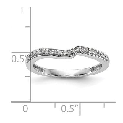 10k White Gold 1/10 Ct. Lab Grown Diamond VS/SI Wedding Band Ring