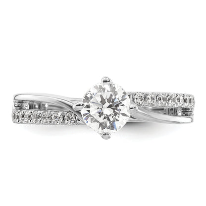 14k White Gold 3/7 Ct. Lab Grown Diamond VS/SI+ G+ Round Engagement Ring