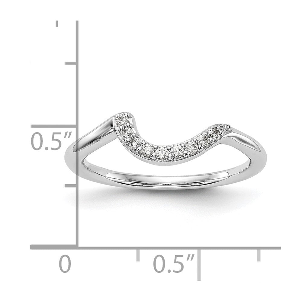 14k White Gold 1/10 Ct. Lab Grown Diamond VS/SI+ G+ Wedding Band Ring