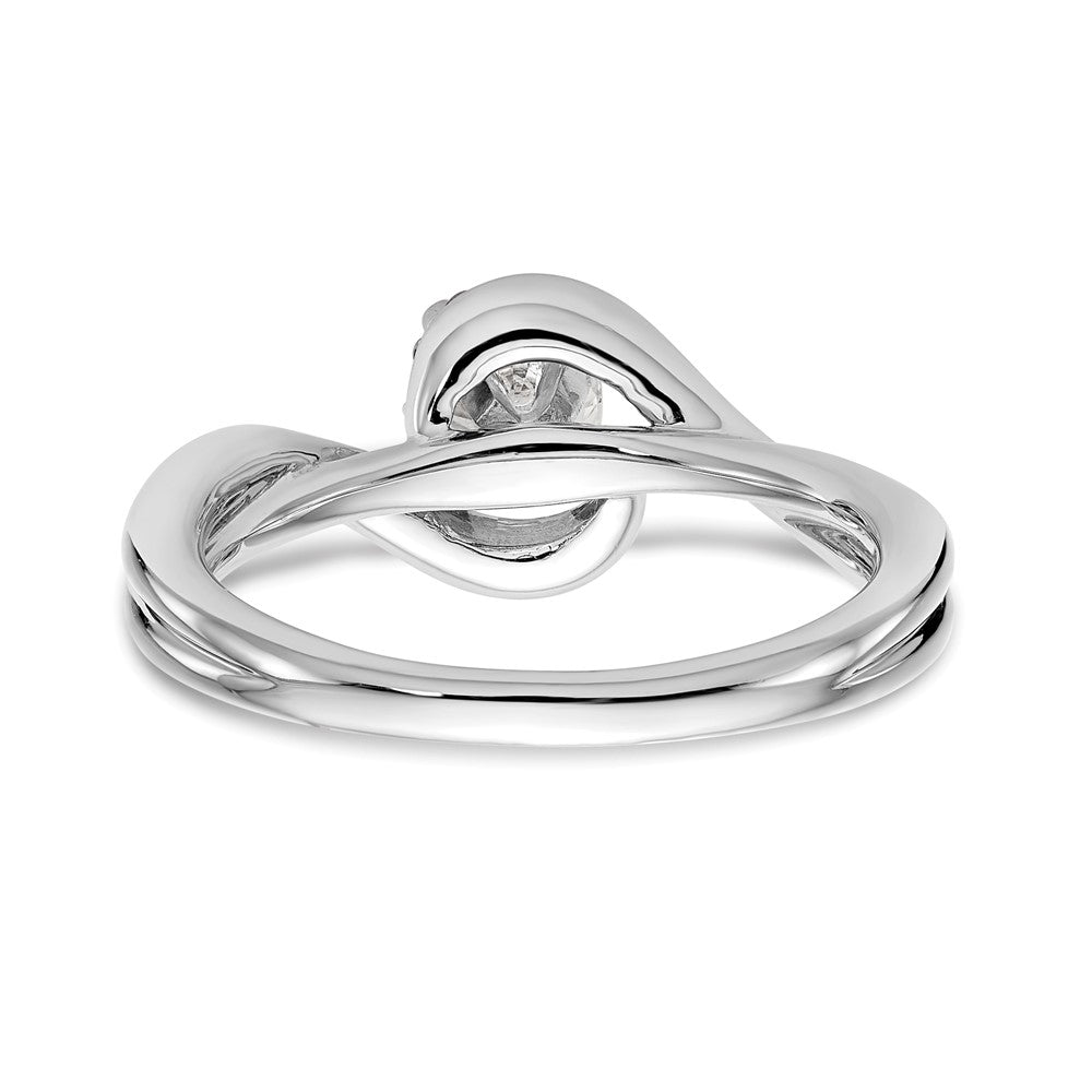 14k White Gold 1/10 Ct. Lab Grown Diamond VS/SI+ G+ Semi Mount Peg Set Engagement Ring