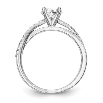 14k White Gold 1/8 Ct. Lab Grown Diamond VS/SI+ G+ Peg Set Engagement Ring
