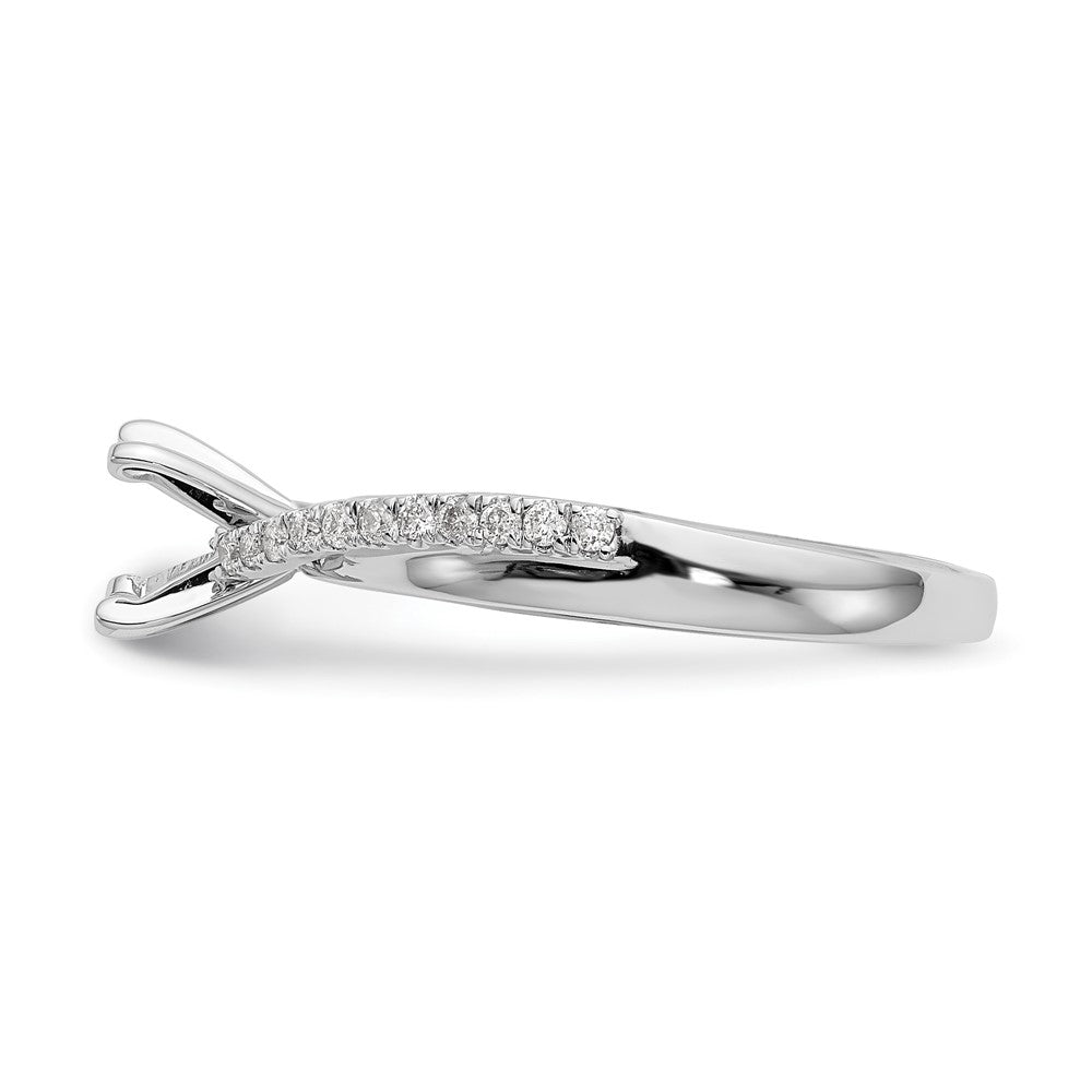 14k White Gold 1/8 Ct. Lab Grown Diamond VS/SI+ G+ Peg Set Engagement Ring