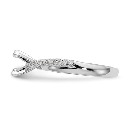 14k White Gold 1/8 Ct. Lab Grown Diamond VS/SI+ G+ Peg Set Engagement Ring