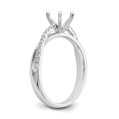 14k White Gold 1/8 Ct. Lab Grown Diamond VS/SI+ G+ Peg Set Engagement Ring