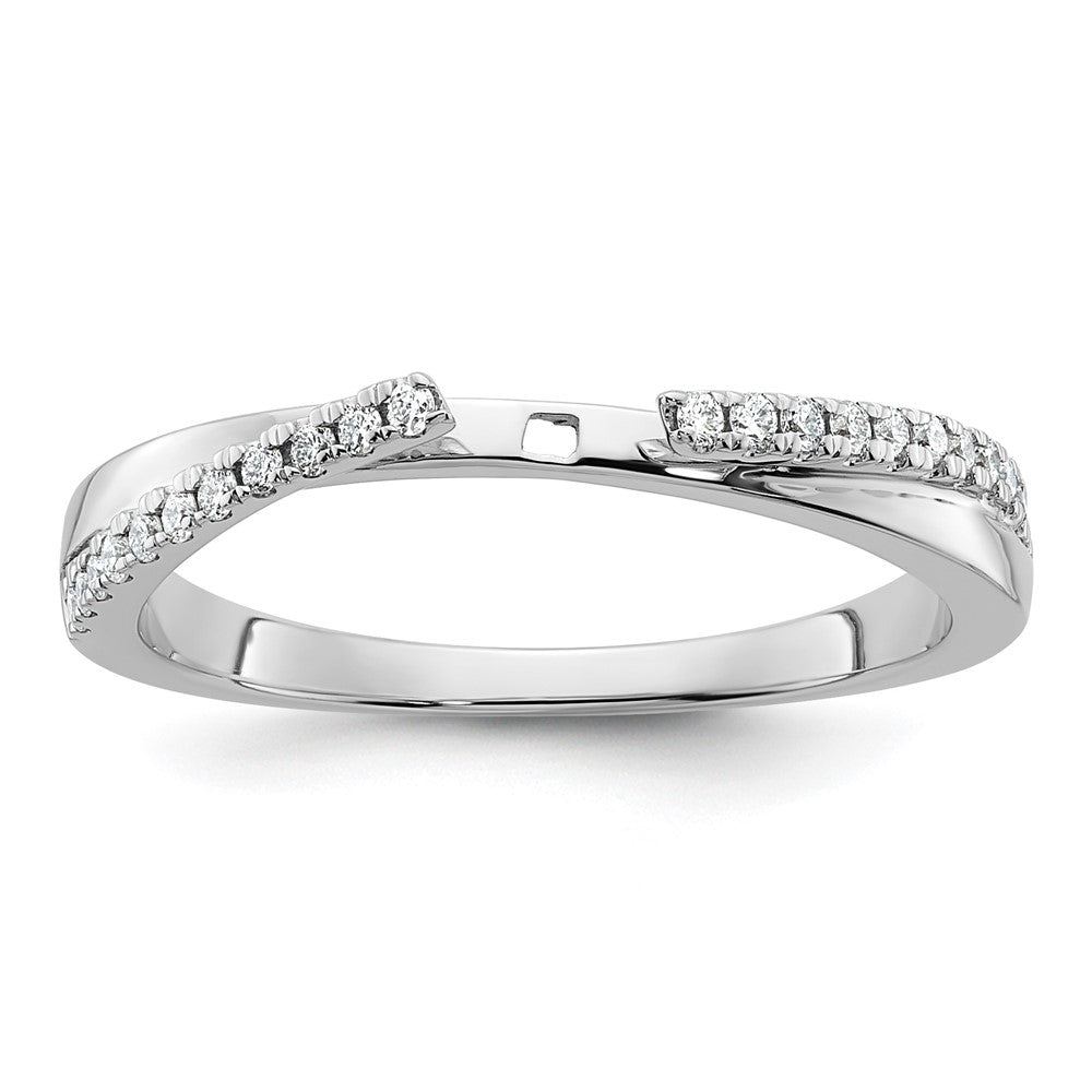 14k White Gold 1/8 Ct. Lab Grown Diamond VS/SI+ G+ Peg Set Engagement Ring