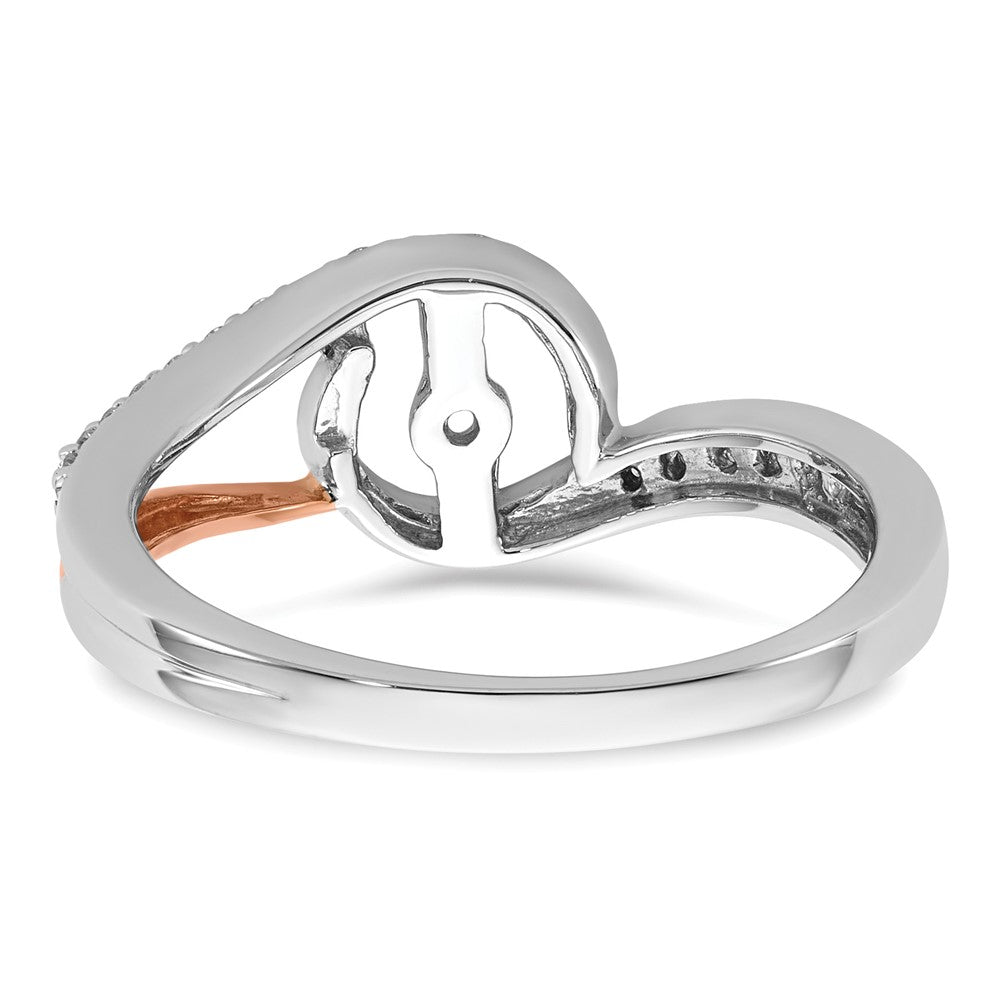 14k Two-Tone Rose and White Gold 1/5 Ct. Lab Grown Diamond VS/SI Peg Set Engagement Ring