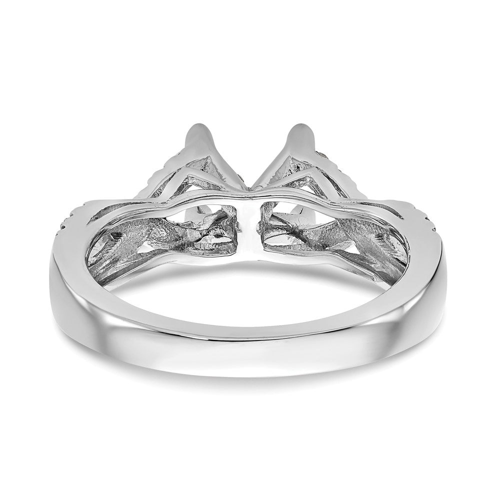 1.00ct. CZ Solid Real 14k White Gold Round Criss-Cross Engagement Ring