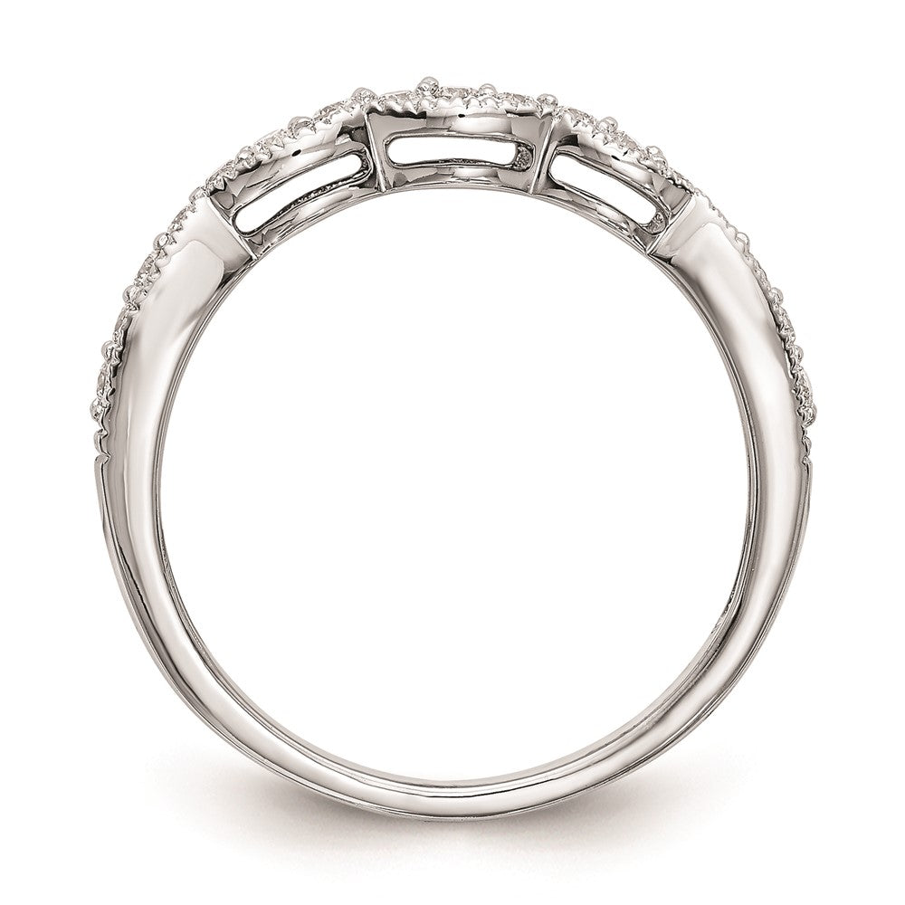 0.25ct. CZ Solid Real 14k White Gold Wedding Wedding Band Ring