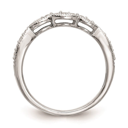 0.25ct. CZ Solid Real 14k White Gold Wedding Wedding Band Ring