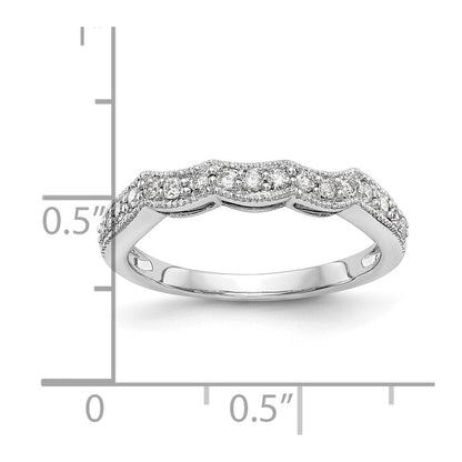 0.25ct. CZ Solid Real 14k White Gold Wedding Wedding Band Ring