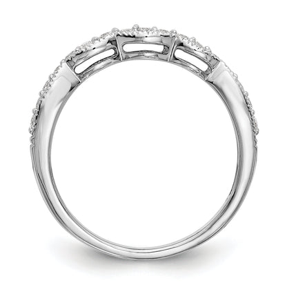 14K White Gold True Origin 1/4 Carat Lab Grown Diamond Vs D E F Wedding Band