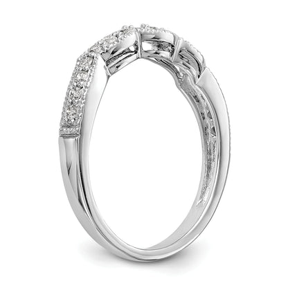 14K White Gold True Origin 1/4 Carat Lab Grown Diamond Vs D E F Wedding Band