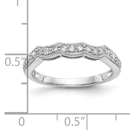 14K White Gold True Origin 1/4 Carat Lab Grown Diamond Vs D E F Wedding Band