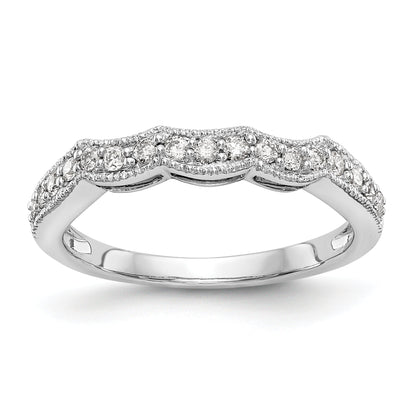 14K White Gold True Origin 1/4 Carat Lab Grown Diamond Vs D E F Wedding Band
