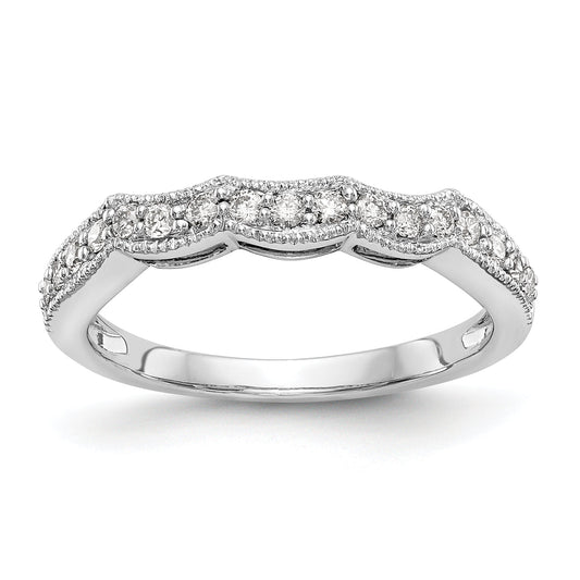 14K White Gold True Origin 1/4 Carat Lab Grown Diamond Vs D E F Wedding Band
