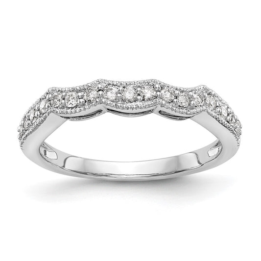 14K White Gold True Origin 1/4 Carat Lab Grown Diamond Vs D E F Wedding Band