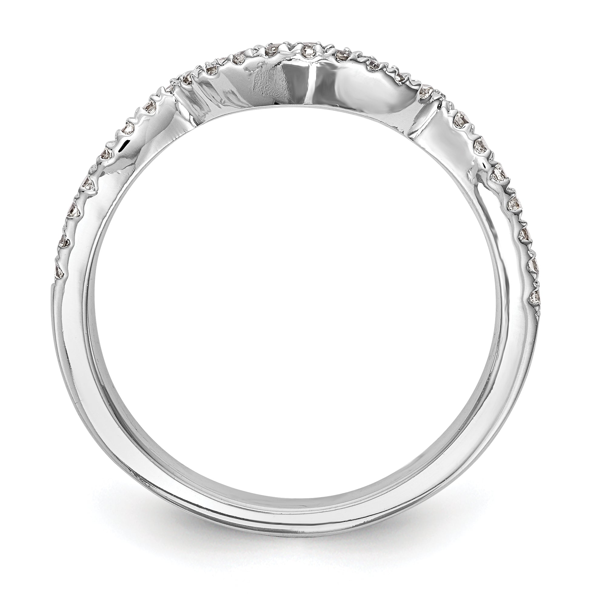 0.10ct. CZ Solid Real 14K White Gold Lab Grown SI1/SI2