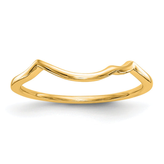 10K Yellow Gold 10Kt Countour Wedding Band