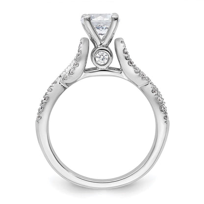 14k White Gold Simulated Diamond Infinity Engagement Ring