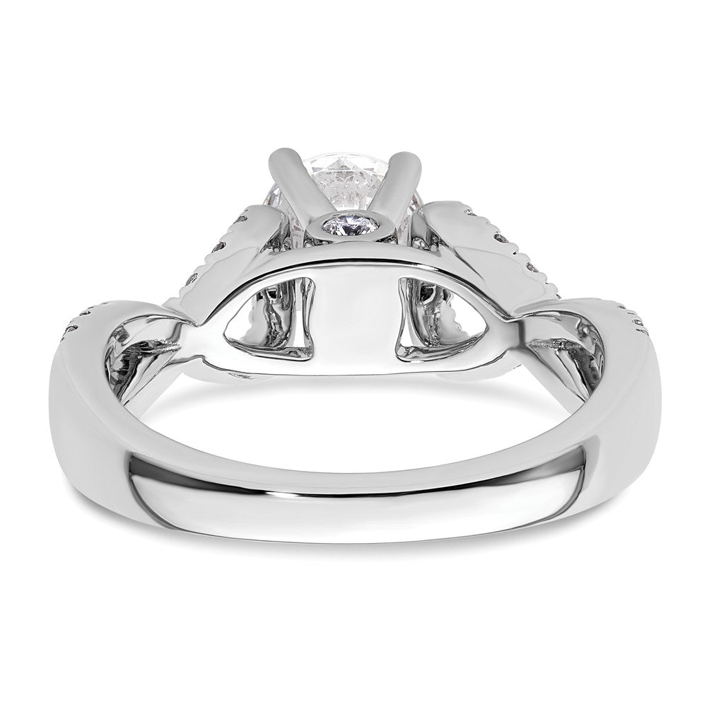 14k White Gold Simulated Diamond Infinity Engagement Ring
