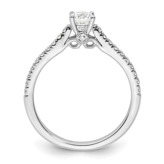 14K White Gold Simulated Diamond Engagement Ring