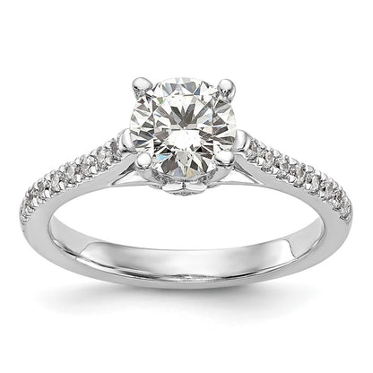 14K White Gold Simulated Diamond Engagement Ring