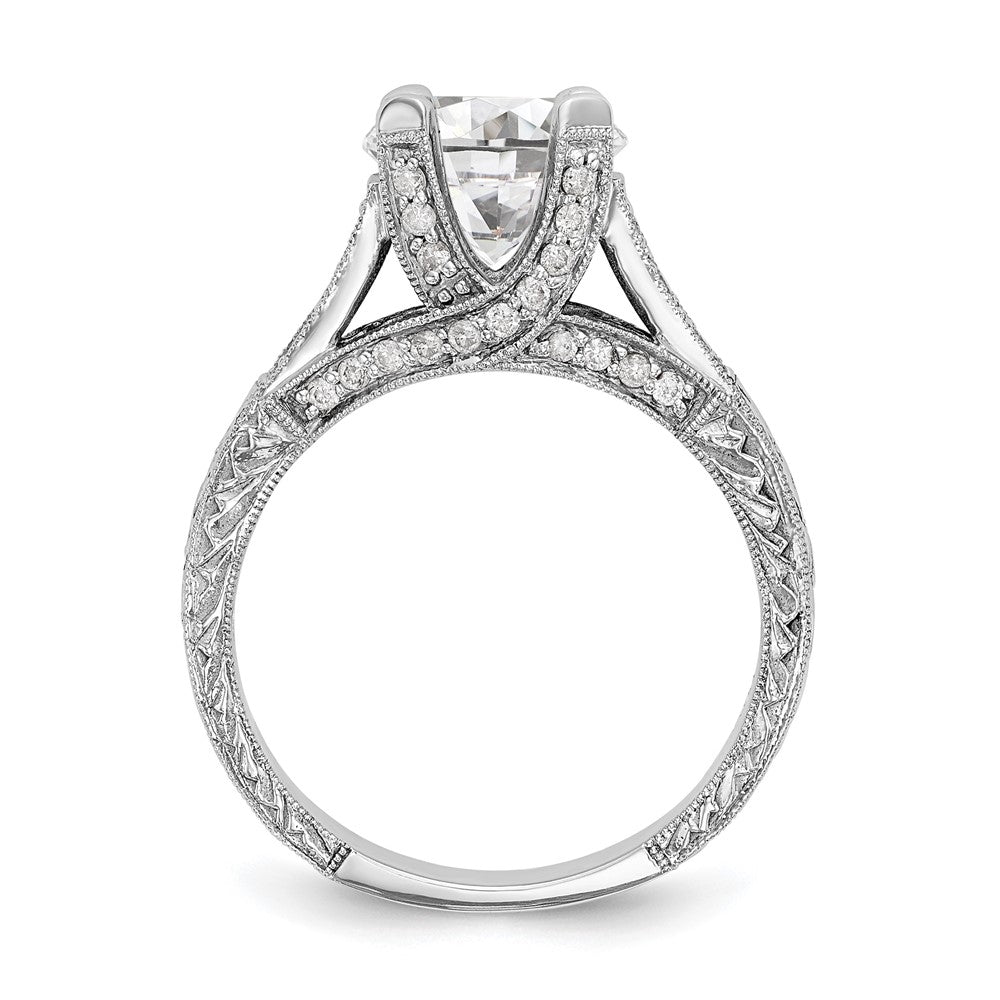 1.00ct. CZ Solid Real 14K White Gold Engagement Ring