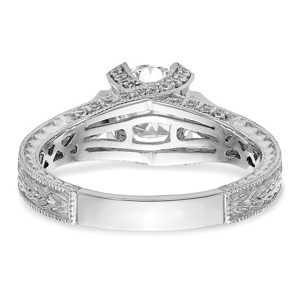 1.00ct. CZ Solid Real 14K White Gold Engagement Ring