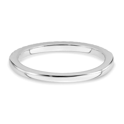 14K White Gold True Origin 1/5 Carat Lab Grown Diamond Vs D E F Wedding Band