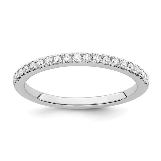 14K White Gold True Origin 1/5 Carat Lab Grown Diamond Vs D E F Wedding Band