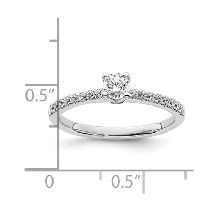 14K White Gold Lab Grown Diamond VS/SI+ G+ Engagement Ring