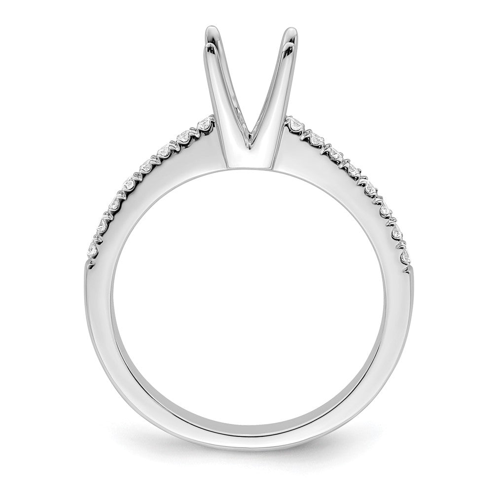 14K White Gold True Origin 1/5 Carat Lab Grown Diamond Vs D E F Semi Mount Round Engagement Ring