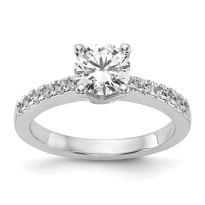 14K White Gold Simulated Diamond Engagement Ring