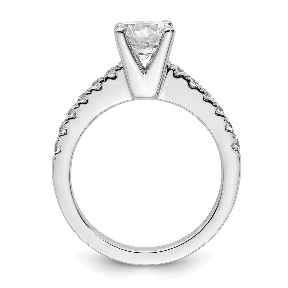 14K White Gold Simulated Diamond Engagement Ring