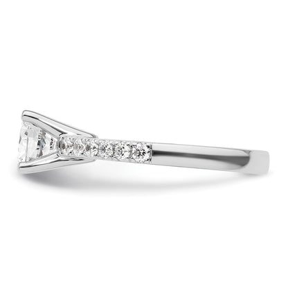 14K White Gold Simulated Diamond Engagement Ring