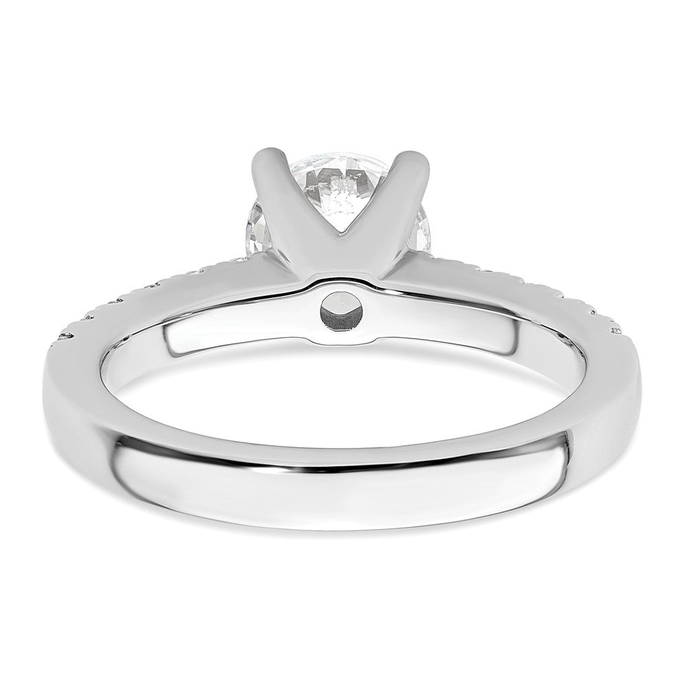 14K White Gold Simulated Diamond Engagement Ring