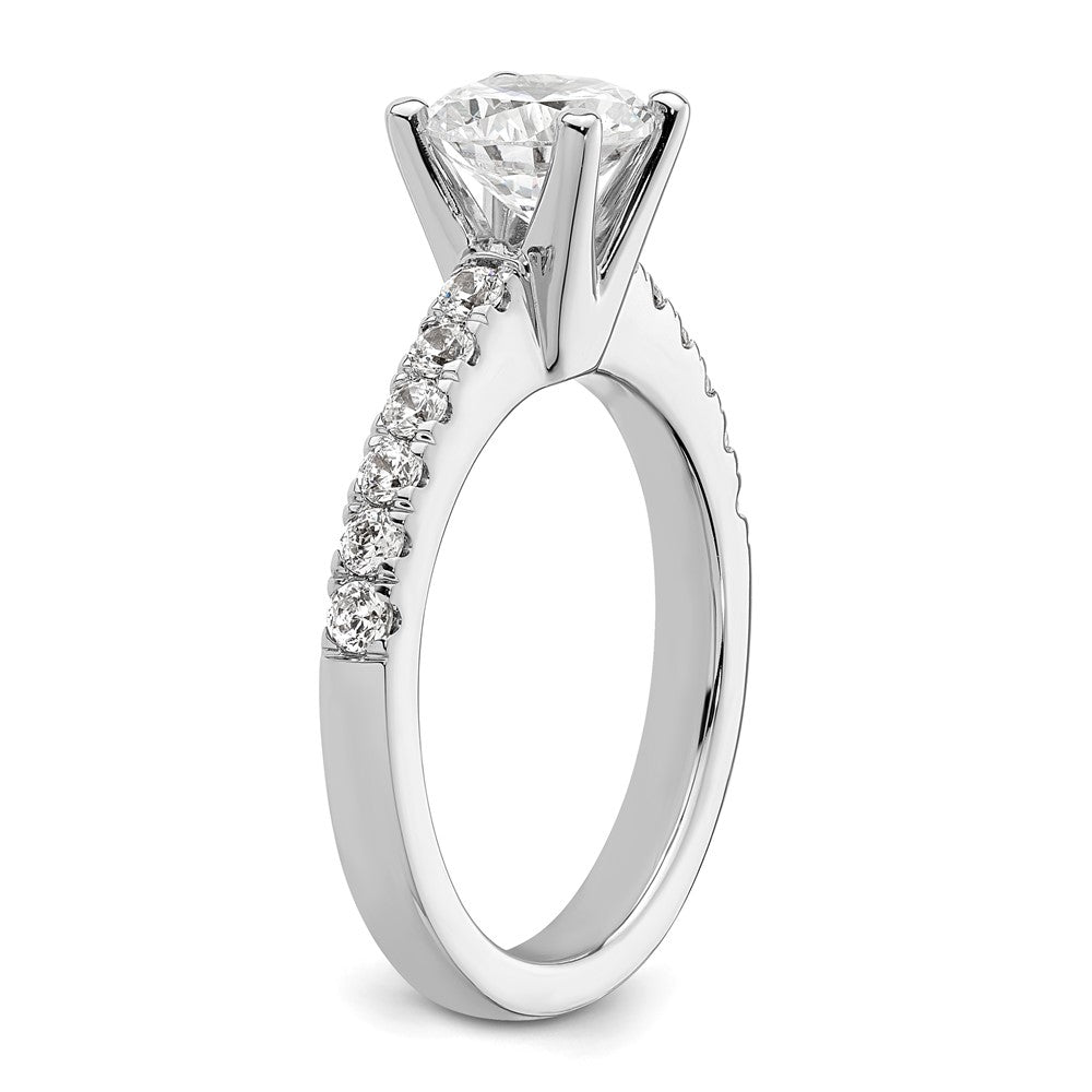 14K White Gold Simulated Diamond Engagement Ring