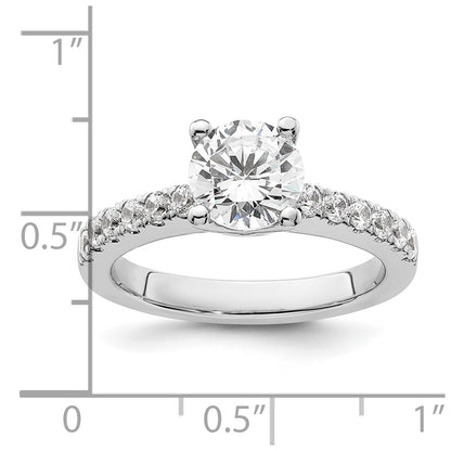 14K White Gold Simulated Diamond Engagement Ring