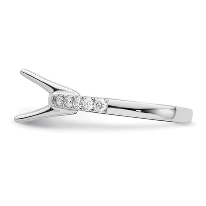 14K White Gold Simulated Diamond Engagement Ring
