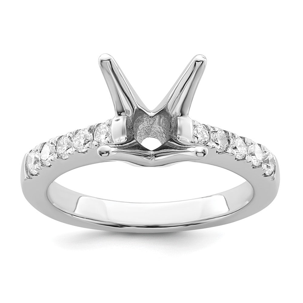 14K White Gold Simulated Diamond Engagement Ring